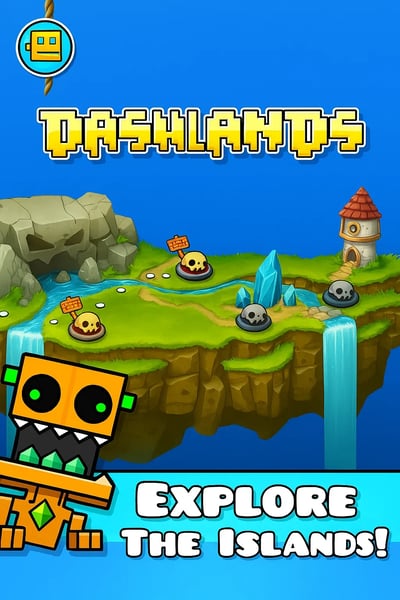 A game called Geometry Dash World.